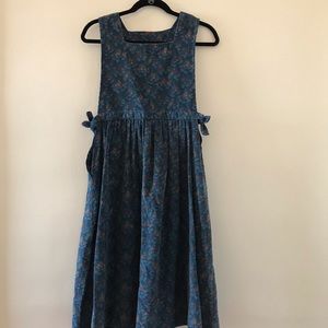 Vintage corduroy midi dress, handmade